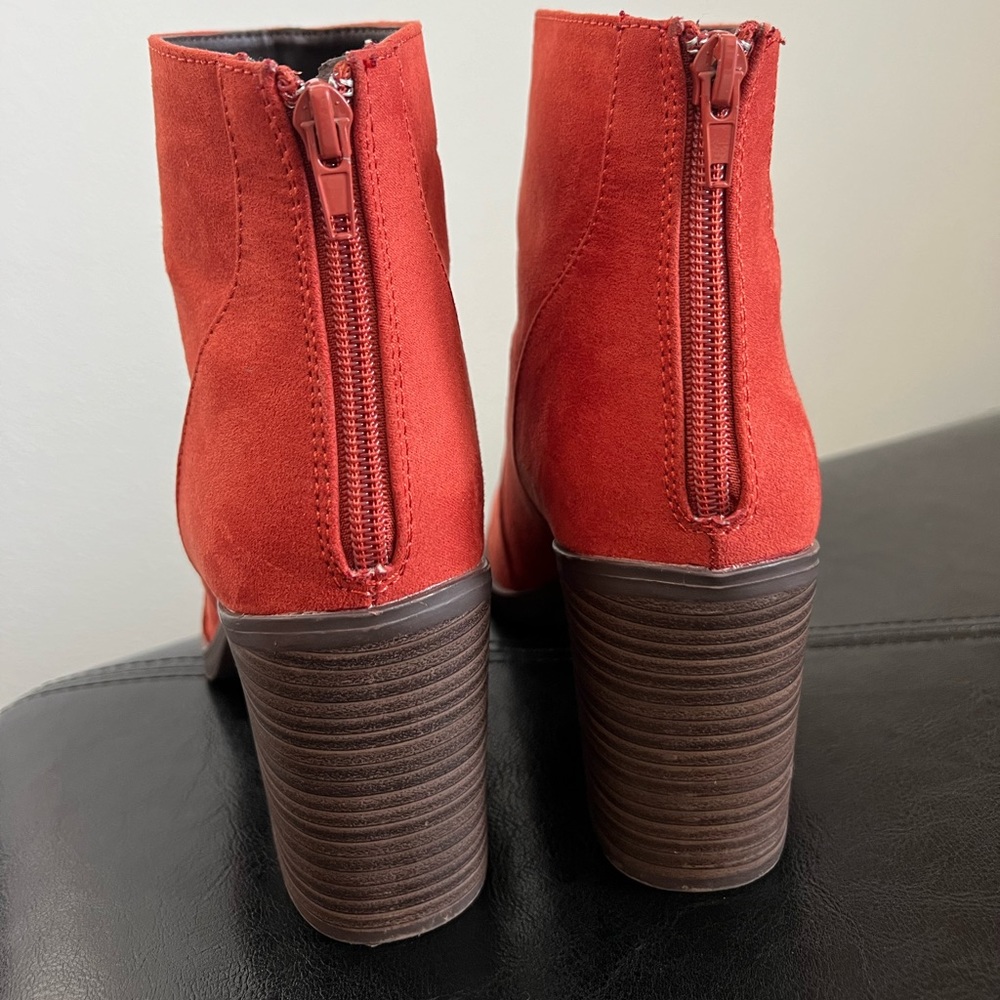 Red Suede Booties - image 3
